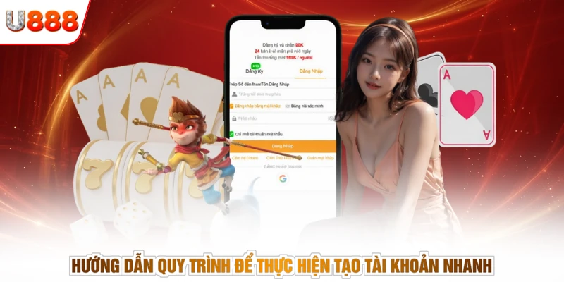 Hướng dẫn quy trình để thực hiện tạo tài khoản nhanh