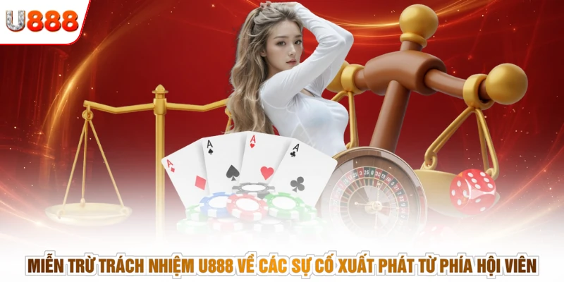 Miễn trừ trách nhiệm U888 về các sự cố xuất phát từ phía hội viên